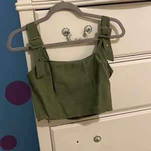 Olive Green crop top